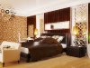 Спальня, оформленная в коричневом цвете