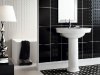 Ванная комната в черно-белом исполнении 