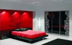 Стильная спальня – красная спальня