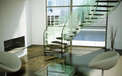Самая стильная – стеклянная лестница!