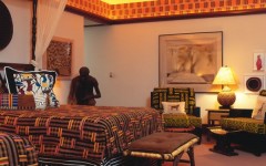 Стильная спальня, оформленная в африканском стиле