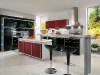 Интерьер кухни-студии с барной стойкой, фото